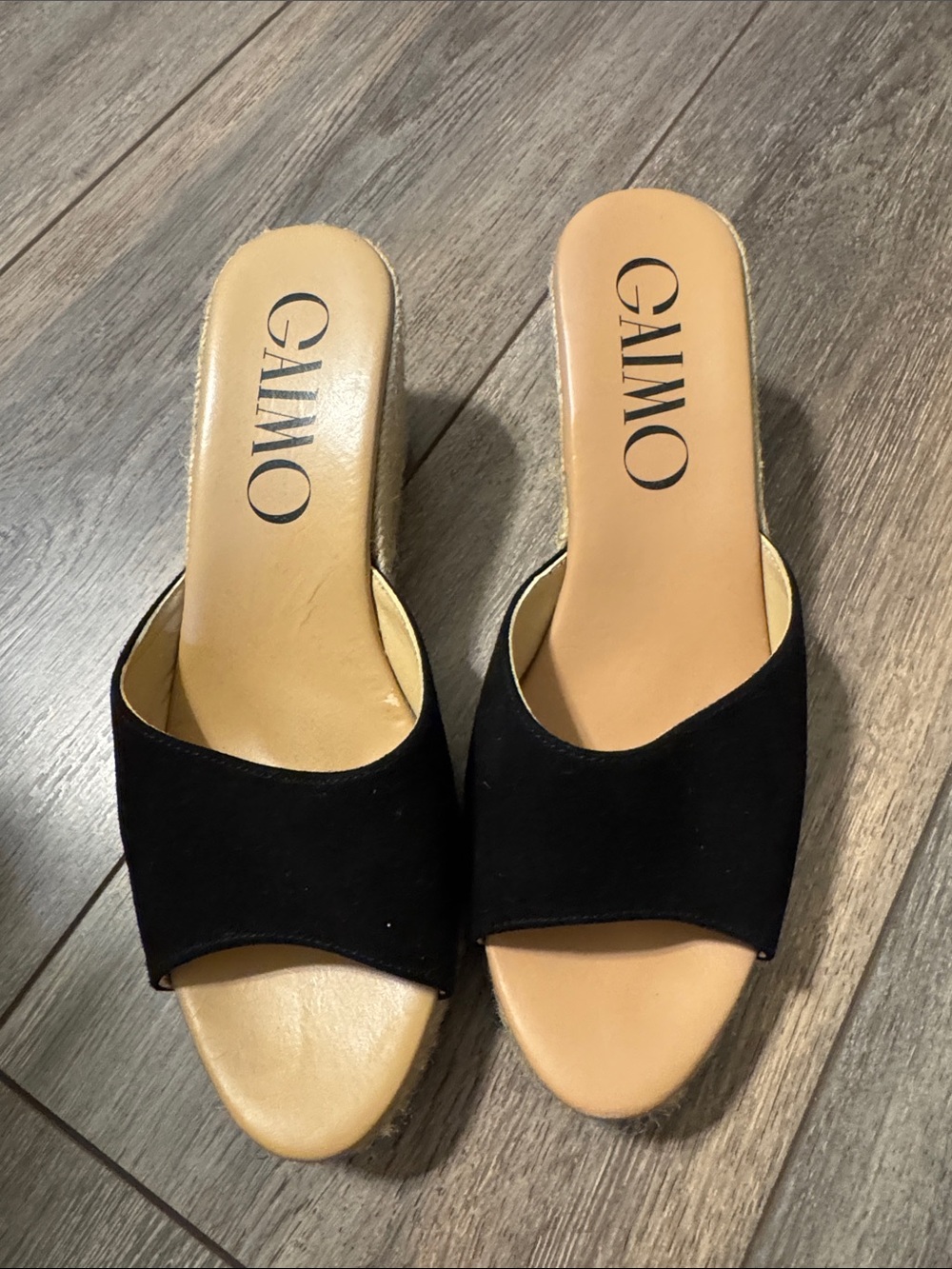 Gaimo Black Slide Mules for Women